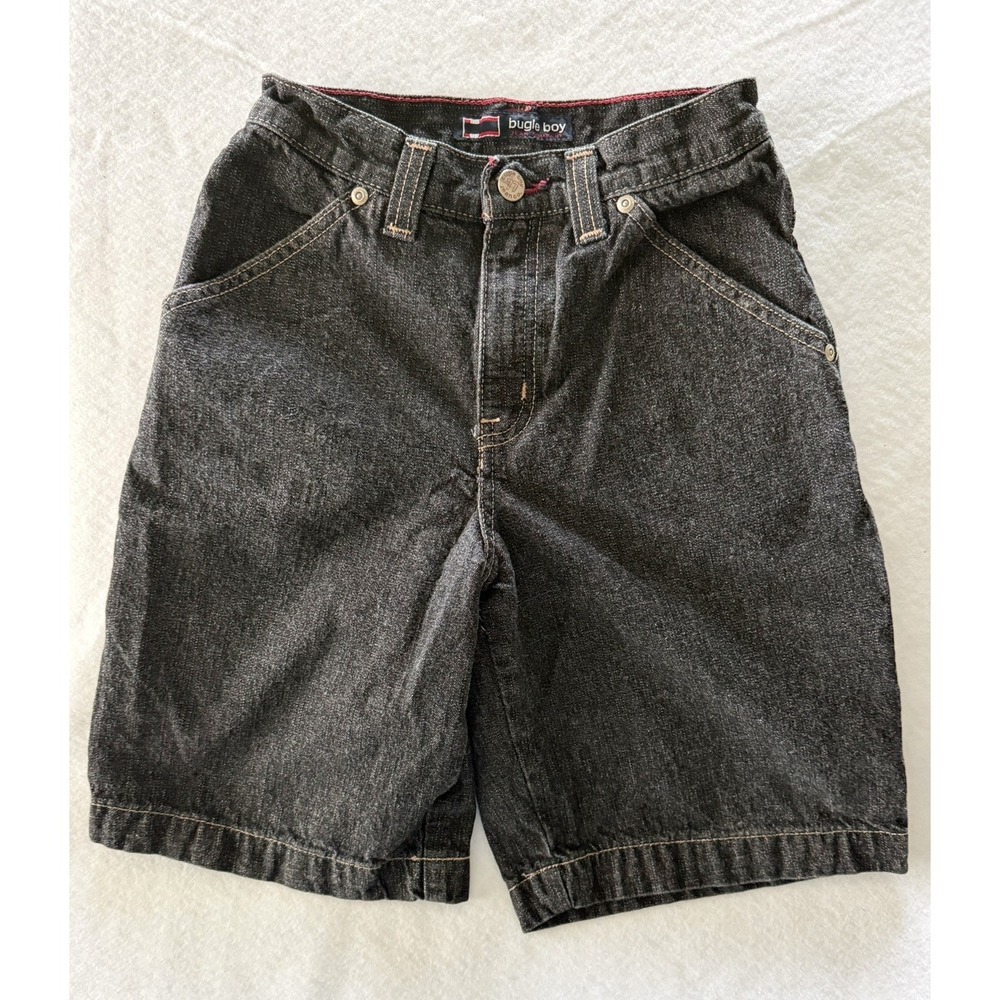 Vintage Bugle Boy Black Denim Cargo Carpenter  Style 90's Y2K Boys Size 10R